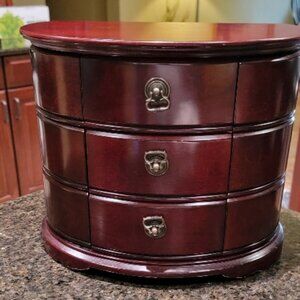 The Bombay Company Half Oval Half Moon Jewelry box 2004